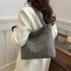 Spring Woolen New Plaid 225 New Trendy Casual Large Capacity Underarm Shoulder Tote Bag