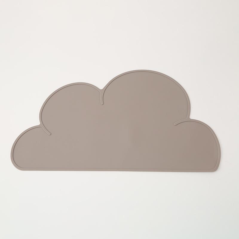 

Silicone Cloud Table Mat - Food-Grade & Heat-Resistant for Kids 48×27CM серый