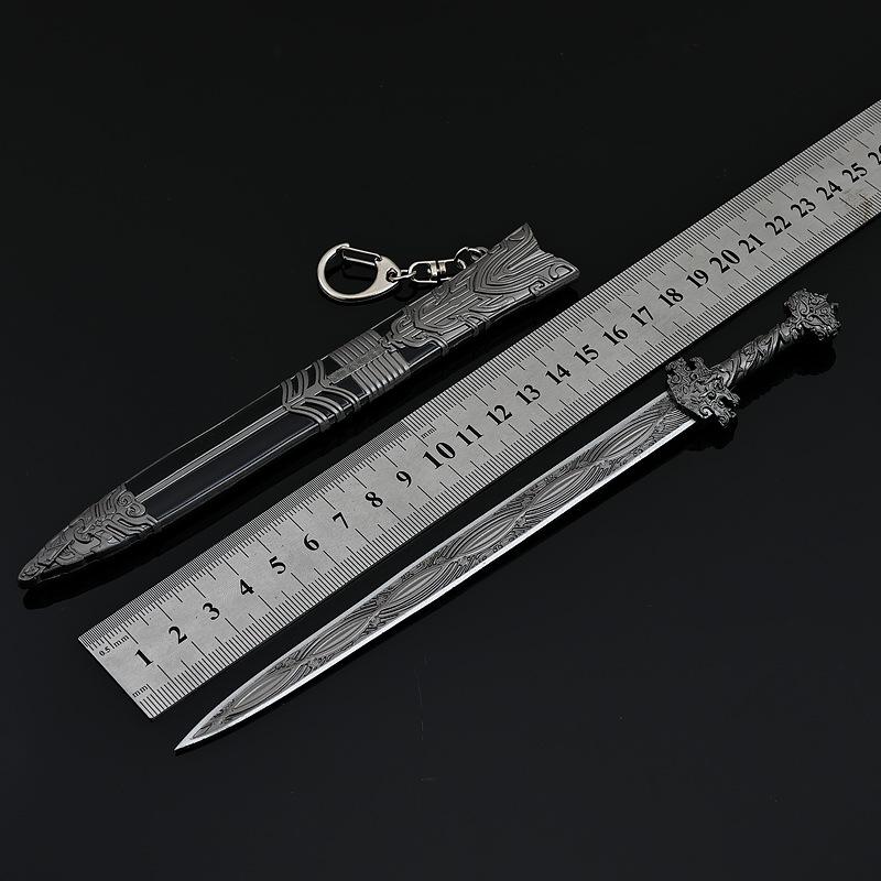 22Cm Chinese Ancient Cold Weapons Full Metal Craft Models Collectible Table Ornaments Cosplay Plaything Sword Birthday Present For Boy