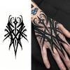 1 Sheet Halloween Cross Moth Wings Temporary Tattoos For Adult Hands Neck, Temp Fake Tattoo Sticker Long Lasting Realistic Tatoo