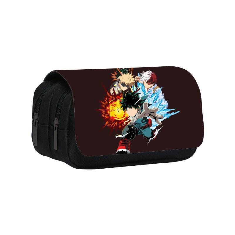 My Hero Academia Double Layer Pencil Case With Nylon Material For Students And Kids
