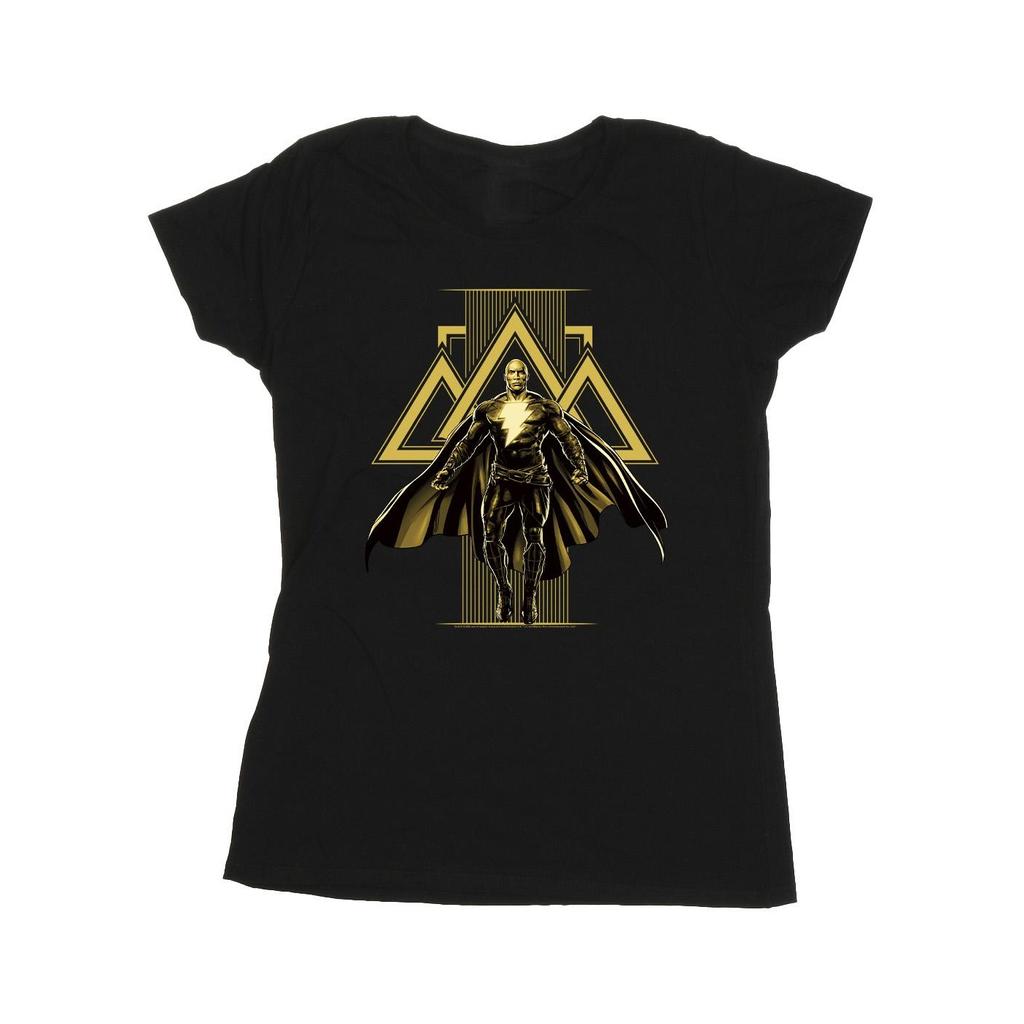 DC Comics Womens/Ladies Black Adam Rising Golden Symbols Cotton T-Shirt