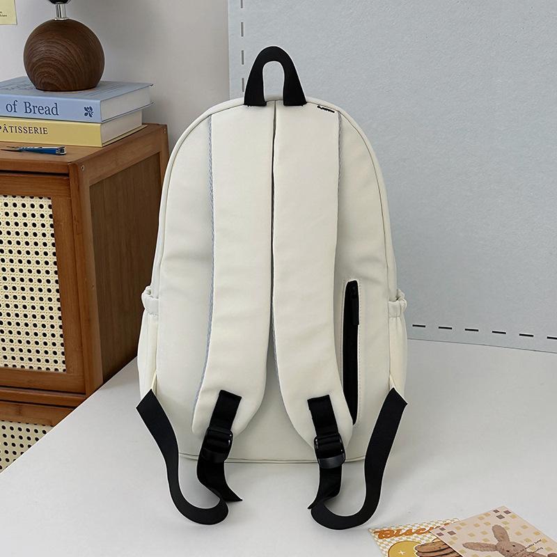 Simple backpack ins collegiate style backpack school bag Female large capacity high-value middle school student backpack
