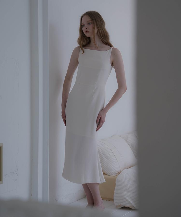 DEHEVE May Mermaid Silhouette Long Dress [Cream]