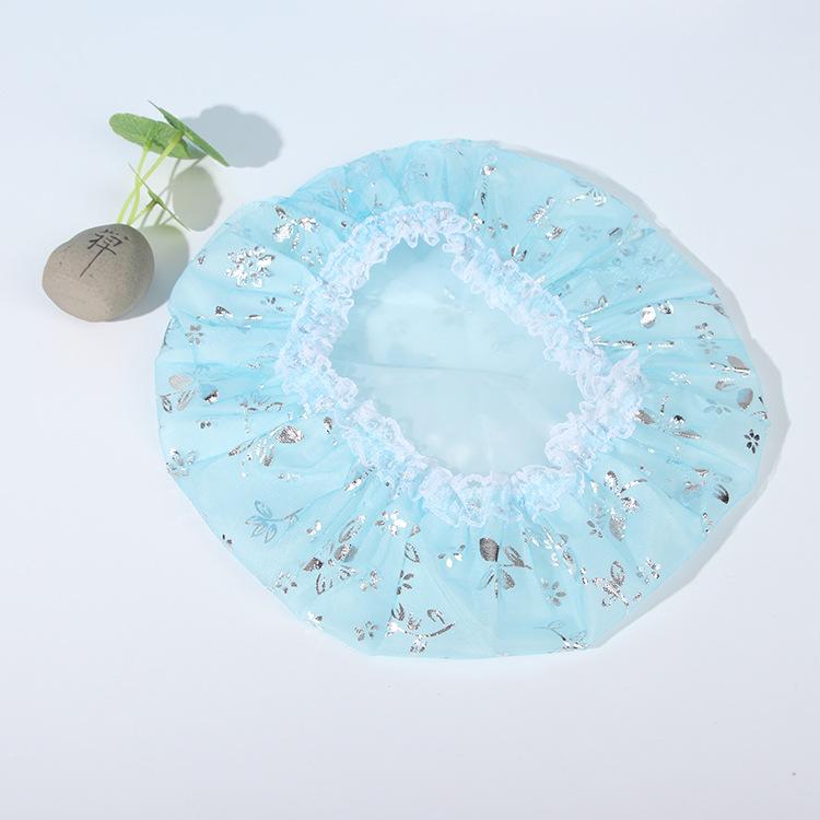 Cuffia da doccia impermeabile per bagno Cuffia per capelli elastica per cappello da bagno addensata per donna Bellezza Parrucchiere Dot Prodotti Accessori per il bagno