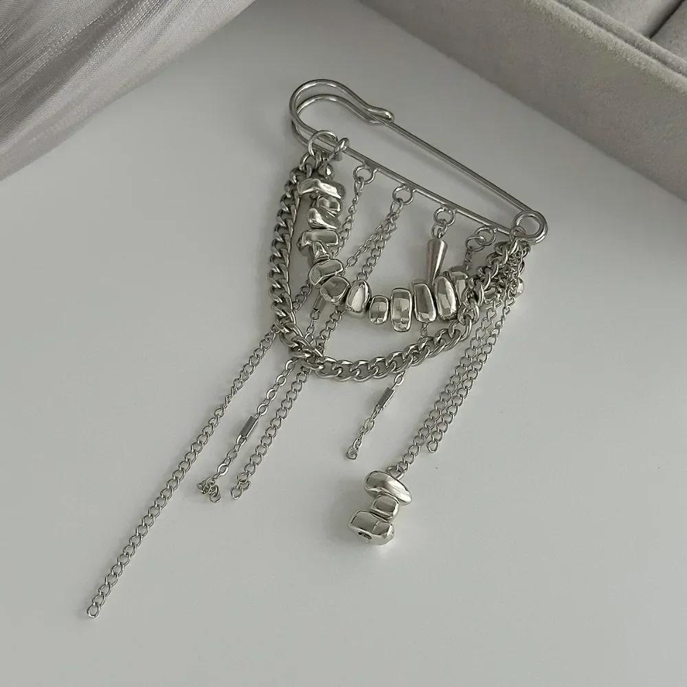 New Multi-Functional Chain Tassel Brooches Adjustable Detachable Beaded Chain Pin Handmade Fixator Trouser Leg Women