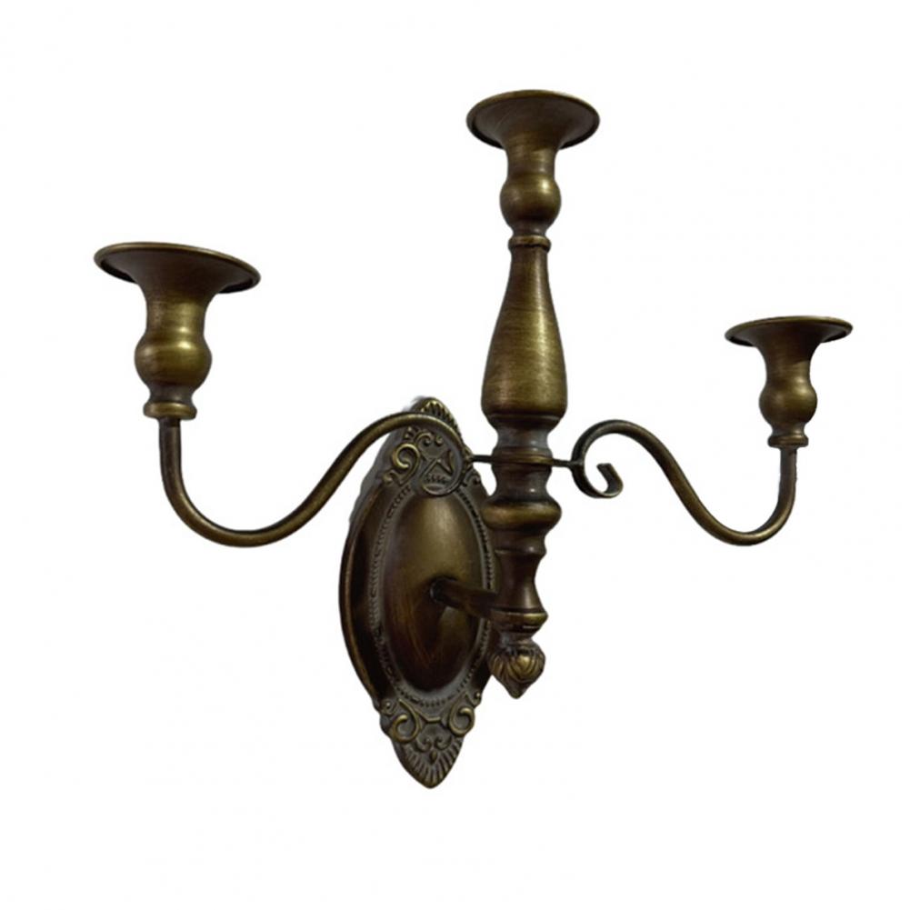 

Vintage Wall Sconces Candle Holder 3/4-Arm Iron Art Taper Candle Holder Bedroom Dining Room Wall Decoration Candlestick
