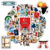 35pcs Artistic Travel Stickers Colorful Landmarks Adventure Stickers Tourist Souvenir Decals For DIY Phone Laptop Scrapbook
