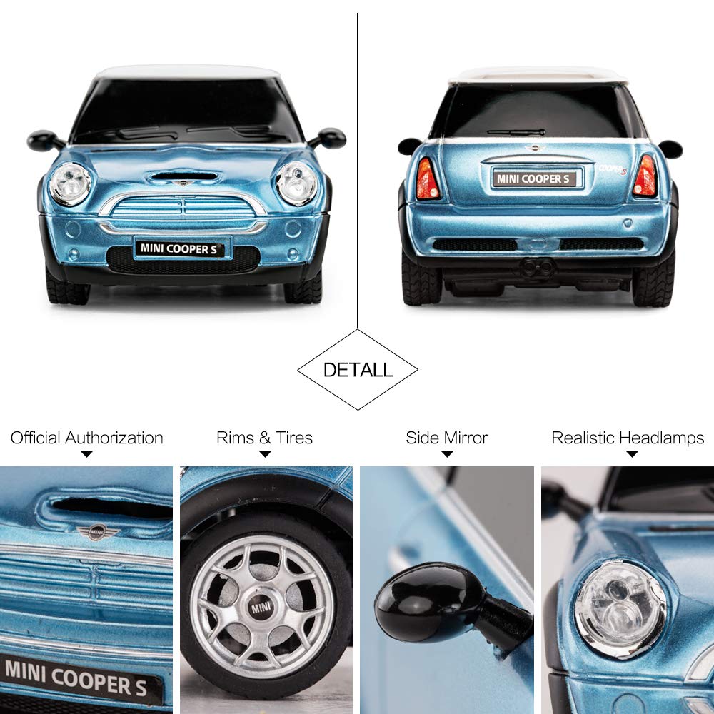 RASTAR Mini Cooper S Auto na dálkové ovládání pro Mini Hračku Modré 1/24 Děti, 124 Auto,