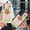 Phone Case: 2D Flat Samsung Galaxy A34 A35 M05 M06 S20 S22 S21 FE Plus 5G Layered Protective Case, Tulip Capybara, Christmas and Halloween Gifts