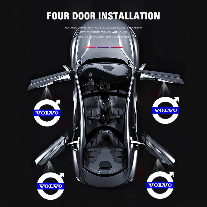 2Pcs Led Car Door HD Light Laser Projector Welcome Lamps For Volvo XC90 V90 V60 XC60 V40 S80 S60 S90 C40 XC40 V70 XC70 C30 C70