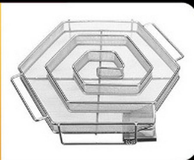 304 Stainless Steel Round Mesh Smoker Basket for BBQ