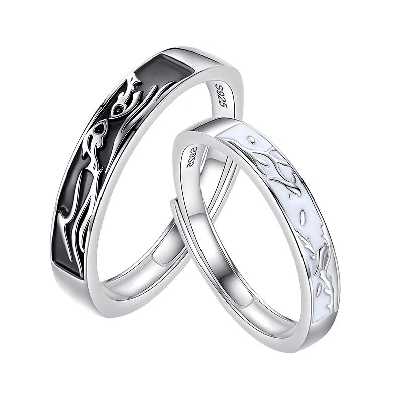 Qi Ke Men s 925 Silver Adjustable Pinky Ring