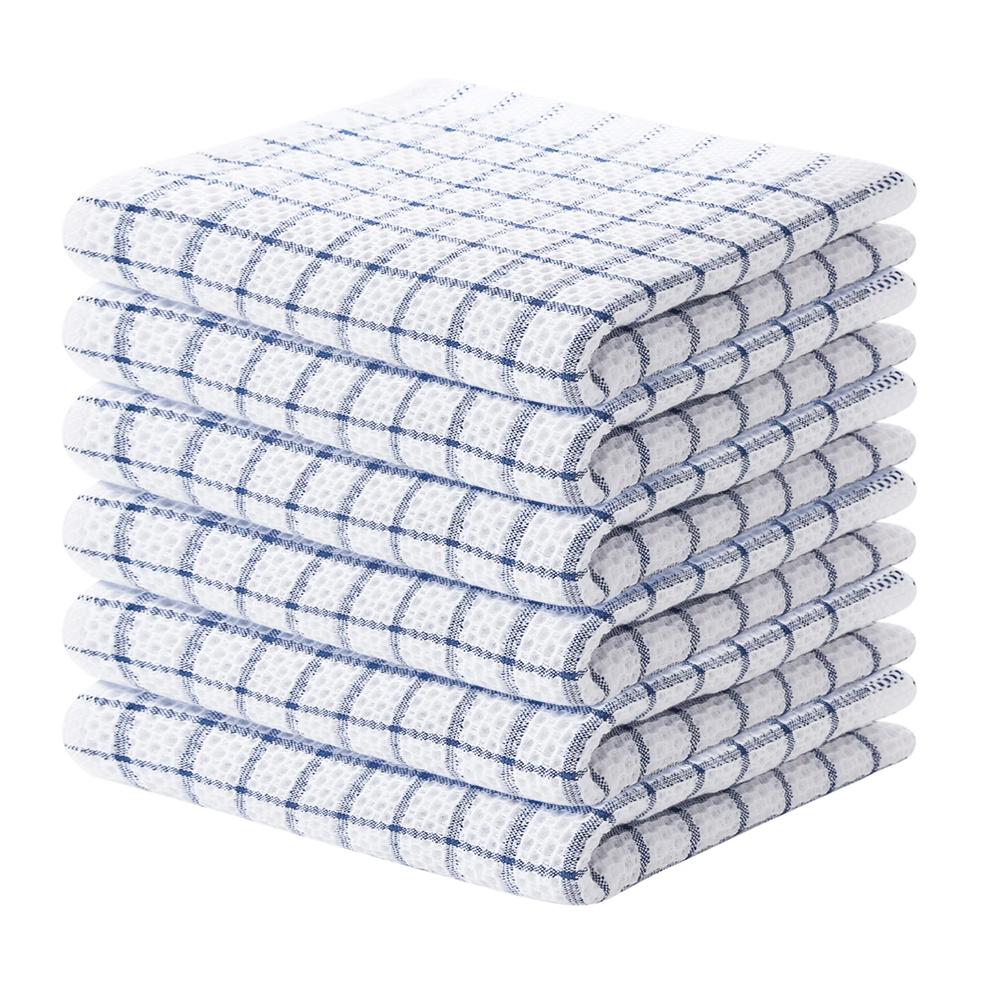 

Homaxy 100% Cotton Kitchen Towel Soft Dishcloth Super Absorbent Kitchen Cloths Home Cleaning Scouring Towel Washing Dishes Cloth