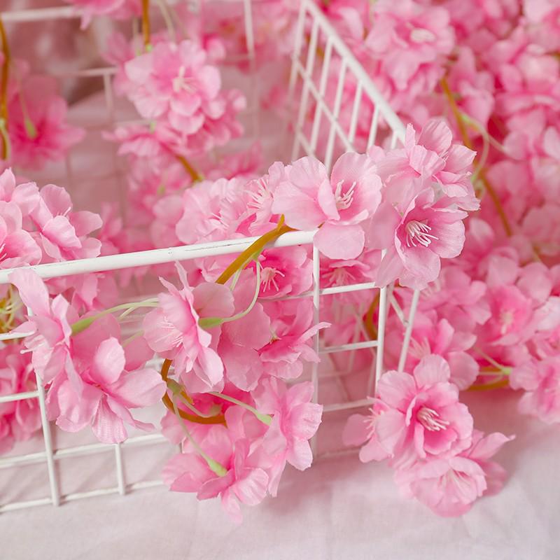 Cherry Blossom Artificial Flowers for Air Conditioning Pipes and Ceiling Decoration