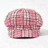 Korean Style Bow Embroidered Newsboy Cap For Women Sweet Autumn Winter Octagonal Hat