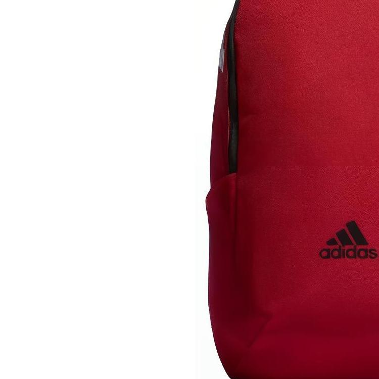 Adidas Logo Casual Sports Large Capacity Zipper Backpack Unisex Backpack Red EE1092