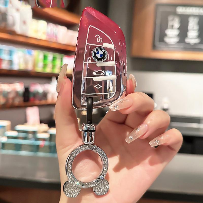 Heiß 2025 TPU Auto Schlüsselanhänger Hülle Weiche Halterung Schale für BMW X1 X3 X4 X5 F15 525 f30 118i 218i 320i X6 F16 G30 7er Reihe G11 F48