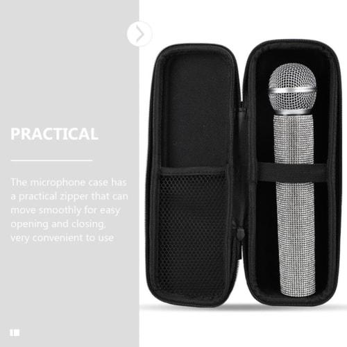 Totority Wireless Microphone Case - EVA Shockproof Zippered Bag for Handheld Microphones, Portable Storage Bag for Karaoke and Performances