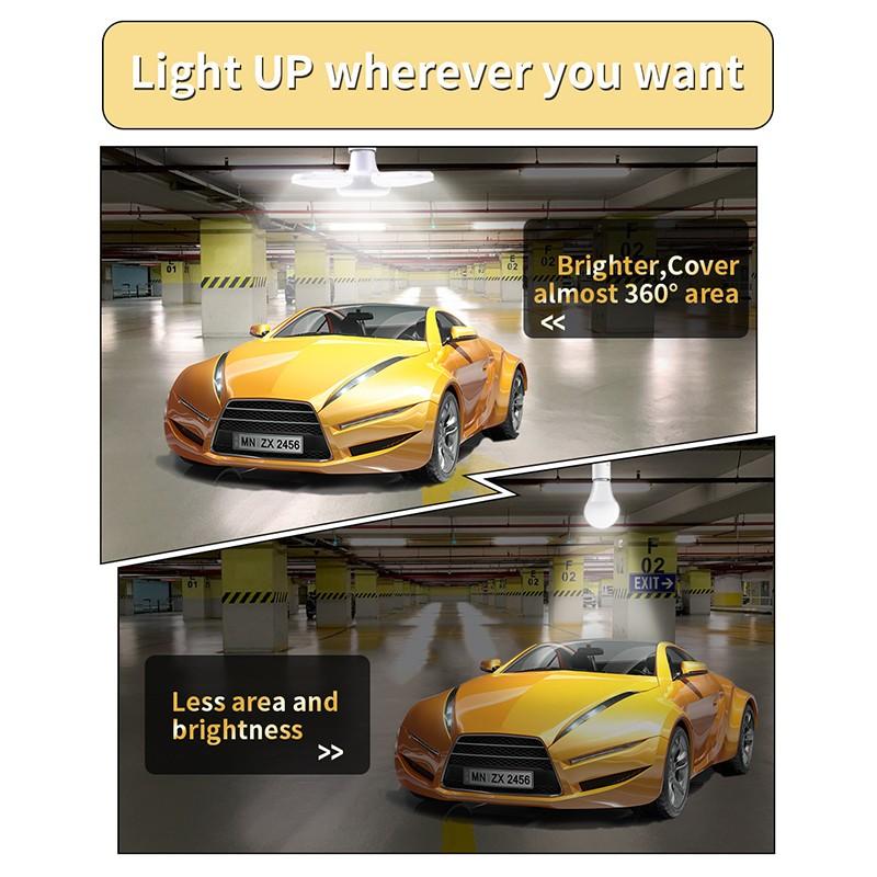 E27 Foldable Light Non Stroboscopic Energy-Saving Light Bulbs For Household Garages Ceiling Chandelier