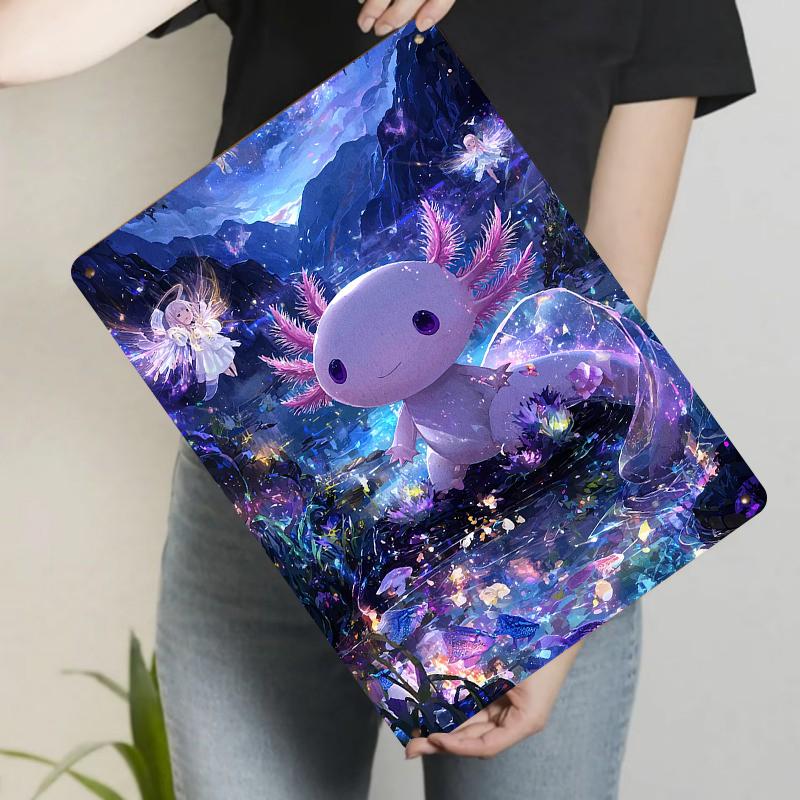

Dream Purple Axolotl Fairy Illustration Metal Tin Sign Home Decor Wall Art for Kids Room 20x30cm（7.8x11.8inch）