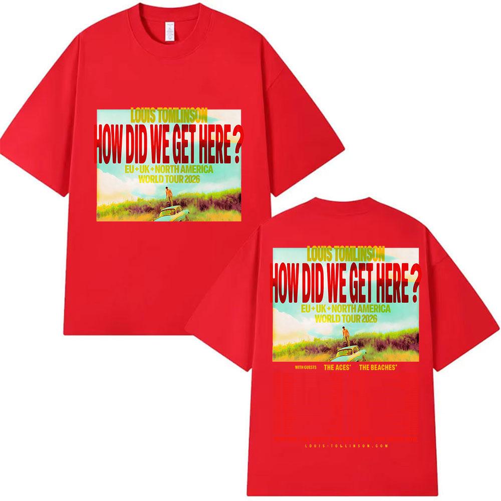Louis Tomlinson Lemonade How Did I Get Here World Tour 2026 Graphic T Shirts Mens Vintage Oversized Cotton Tshirts Streetwear S