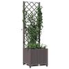 VidaXL Jardinière avec treillis Marron 40x40x136 cm PP