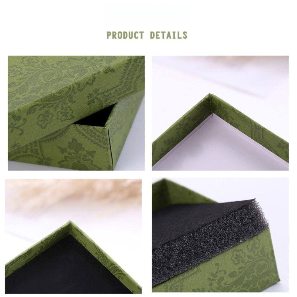 Matcha Green Gift Box Bow Ring Box Fashion Necklace Packaging Box  Luxury Packaging