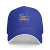 Eat sleep farm repeat  Farm quote Baseball Cap tea Hat Bobble Hat Unisexs Caps Womens