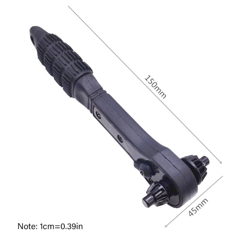 2 In 1 Drill Chuck Key Wrench Double Use Ratchet Spanner for Electric Drills and Power Tools,12.7mm/17.5mm Head