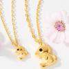 Porti 24k Gold 1.875g Horse Necklace Red