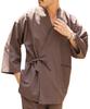 JIGGYS SHOP Samue XL Brown Washable Workwear Kimono Samue Cotton Pajamas Loungewear Sleepwear Solid Color Spring Summer Autumn Winter All Seasons