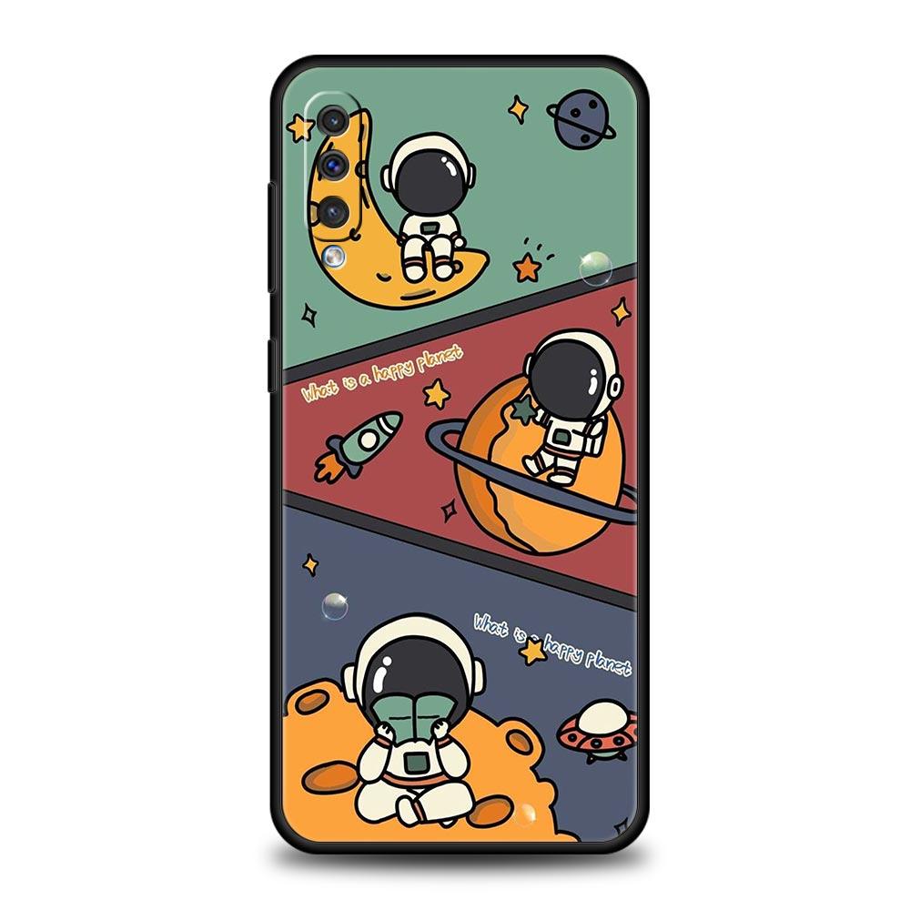 Cartoon Cute Cosmonaut Phone Case for Samsung Galaxy A56 A36 A26 A16 A34 A24 A42 A22 A20 A12 A40 A30 A10 5G Soft TPU Cover Shell