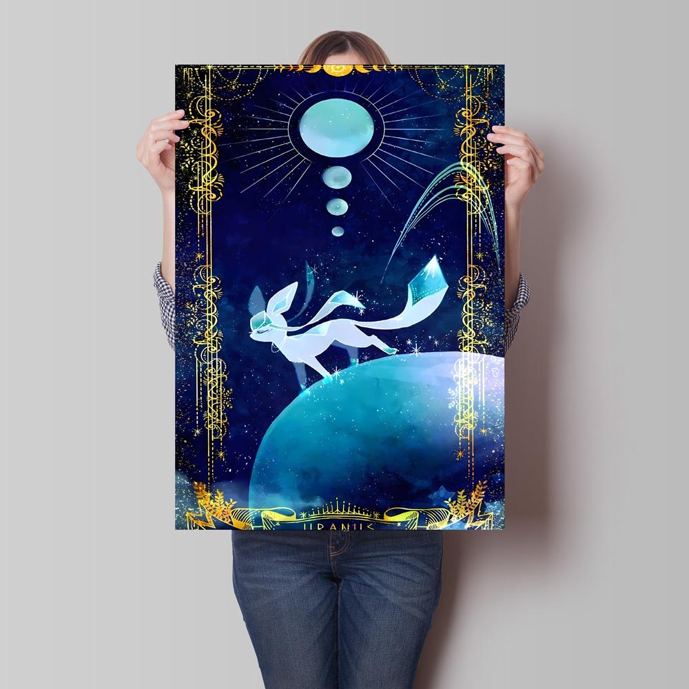 High Quality Canvas Pokemon Flareon Anime Poster Unique Design Cartoon Picture HD Printing Modern Home Living Room Wall Decor