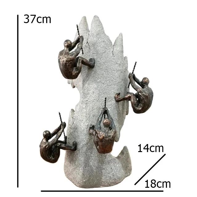 

Resin Rock Climber Sculpture Abstract Cragsman Statue Exreme Sports Ornament Cliff Adventure Hobby Studio Decor Study Craft Gift M