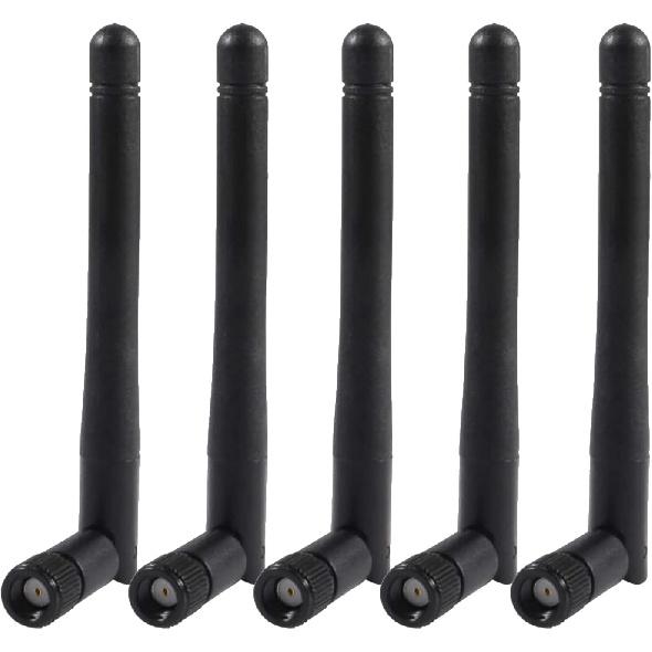 5pcs Dual Band WiFi Antenna 2.4GHz 5/5.8GHz 3dBi RP-SMA Male Antenna for Wireless Vedio Security IP Camera Recorder Surveillance Recorder Truck