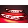 2Pcs LED rear bumper lights brake tail light reflector light rear lamp Brake warning Lamp For Honda City 2014 2015 2016