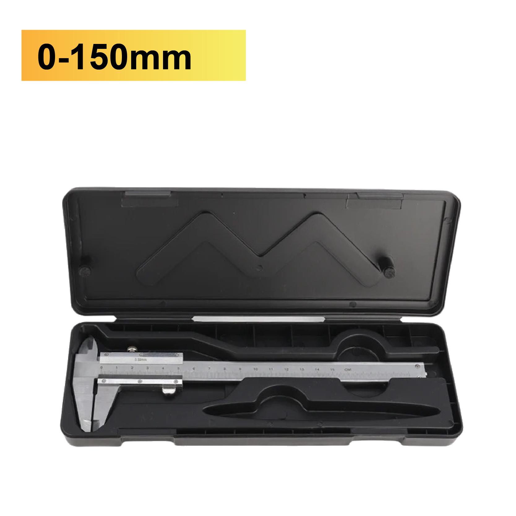 

Carbon Steel Vernier Caliper 0.02mm Precision Industrial Measuring Tool Mechanical Slide Gauge with Locking Screw 0-150mm