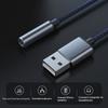 MH290 12cm USB Male to 3.5mm Female AUX Adapter Braided Cable HiFi Sound Card Converter