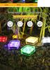 Outdoor Solar Ice Brick 4-LED Lamp for Courtyard and Landscape Pathways