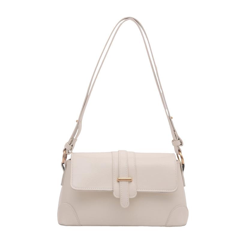 Retro Solid Color Small Bag Versatile Messenger Bag Commuter Simple Shoulder Bag Fashion Design Underarm Bag
