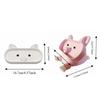Portable Pink Piggy Glasses Case PLA Multi-functional Pig Stationery Storage Box Washable Dust-proof Eyewears Storage Box