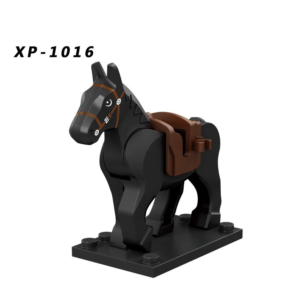 Military Building Blocks Solider Figures Mount War Horse Saddle Reins Adults Children Gifts Toys Animal Accessories Equipments