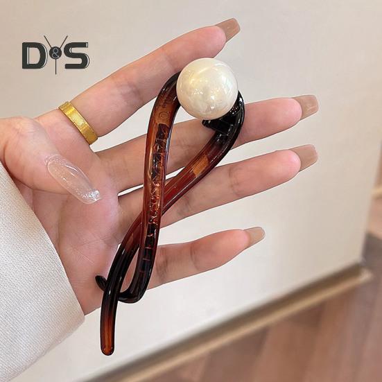 1/3Pcs Women Banana Clip Set Non-Slip Twist Faux Pearl Hair Clips Vintage French Ponytail Buckle Clip Hair Accessories