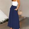 Casual Pants Solid Color Commuter Fashion Women's Large Size Women's High Waist Slim Wide-leg Pants