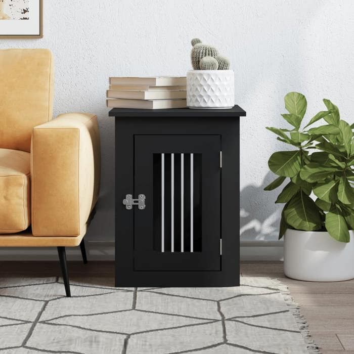 VidaXL Dog Cage Furniture, Dog Kennel with Lockable Door, Dog House, Living Room Side Table, 838310