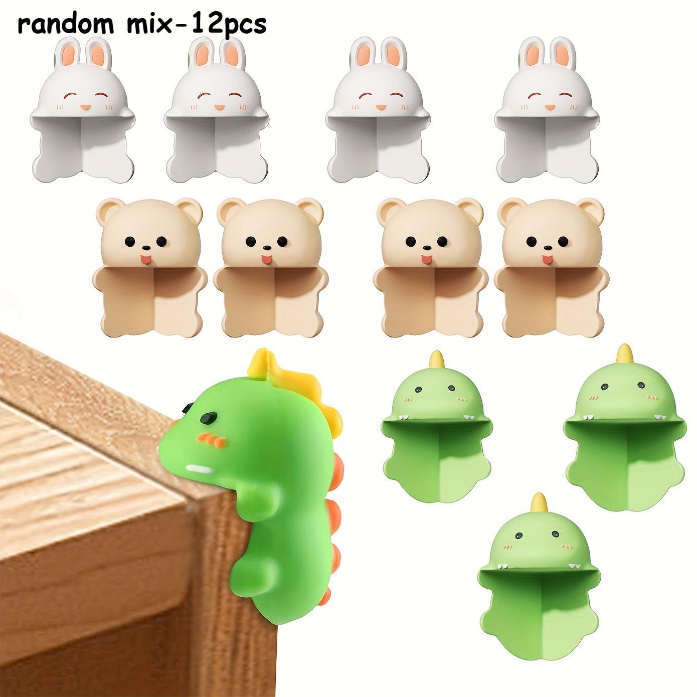 

12pcs Silicone Corner Guards for Tables and Windows - Cartoon Bear Design, Anti-Collision Protection,Table Corner Protector