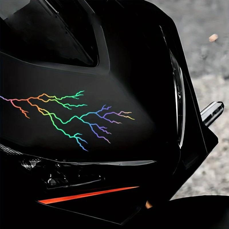 Car lightning crack car sticker electric car motorcycle decoration scratches body latte sticker