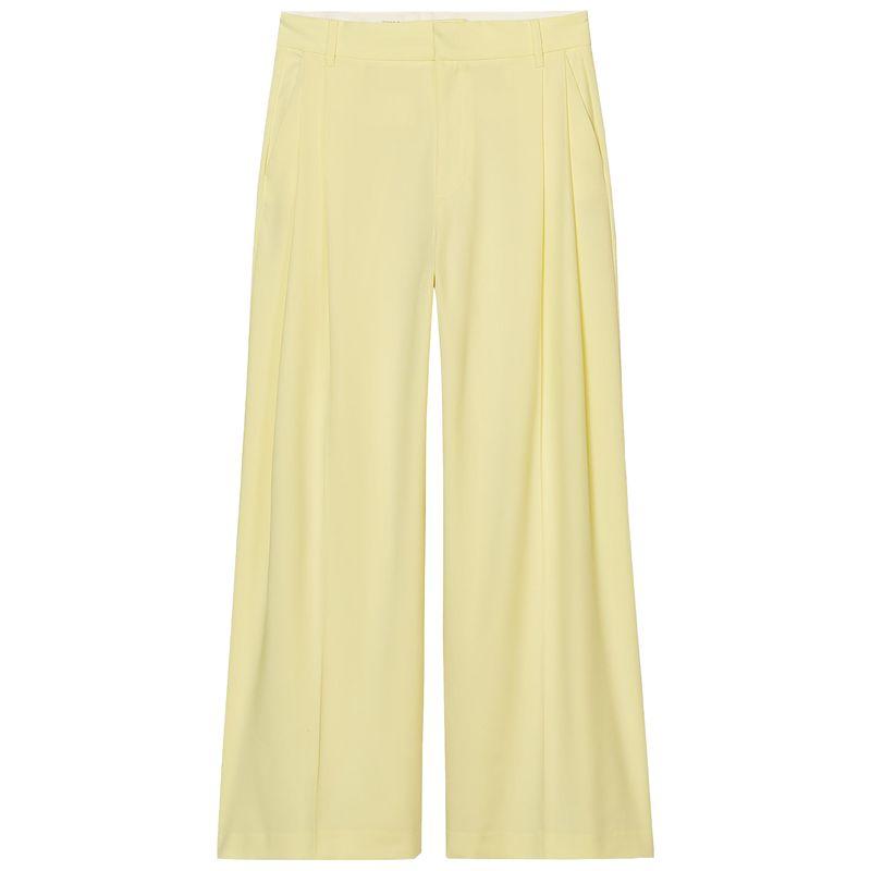 

Zaprha 2025 New Arrival High Waist Wide Leg Loose Casual Double Pleated Pants Women s Drape Loose Slim Looking 4661428 Pale acid orange L