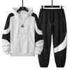 Autumn Casual Hooded Sweatshirt Sports Leg Tied Pants Set